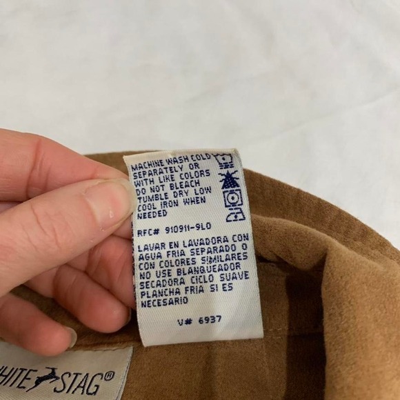 Vintage White Stag "Sweet Tea" Faux Suede Shacket / Button Down L oversized - Picture 6 of 7